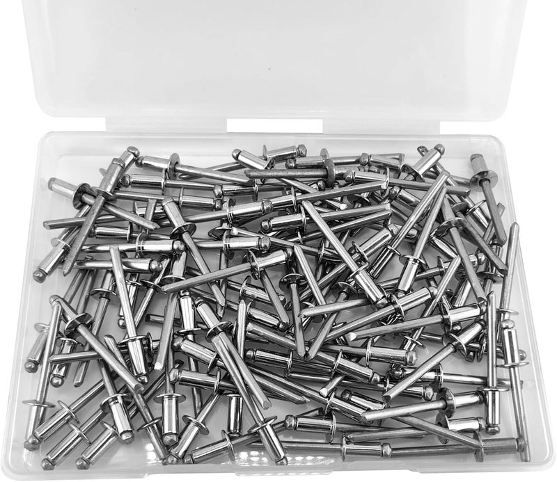 ALLCLEAN 100 Pcs 3/16"x3/8" Stainless Steel Blind Pro Rivets,4.8 x 10mm Pop Rivets,Stainless Steel Grip and Stainless Steel Mandrel - Image 5
